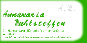 annamaria muhlsteffen business card